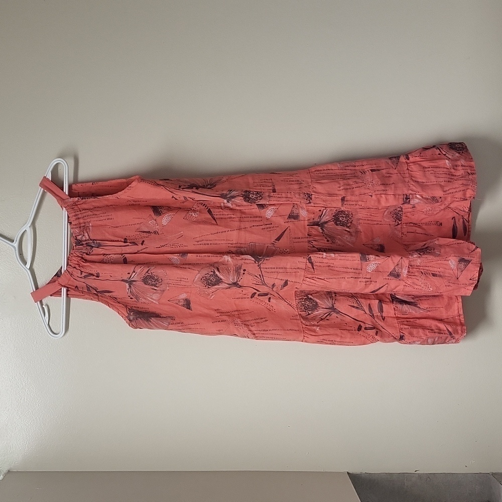 💥HPickBellambia halter neck sun dress Italian label 100%linen coral size small
